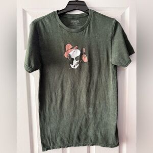 Peanuts Cowboy Snoopy Green T-Shirt